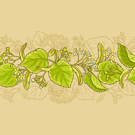 linden vector horizontal patternのイラスト素材
