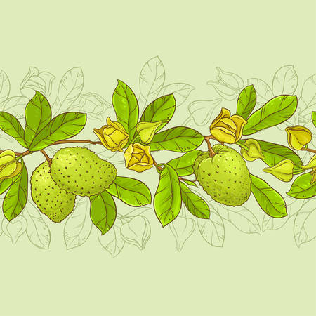 soursop vector patternのイラスト素材