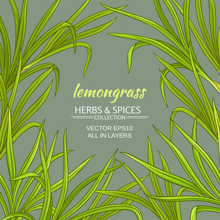 lemongrass vector frameのイラスト素材