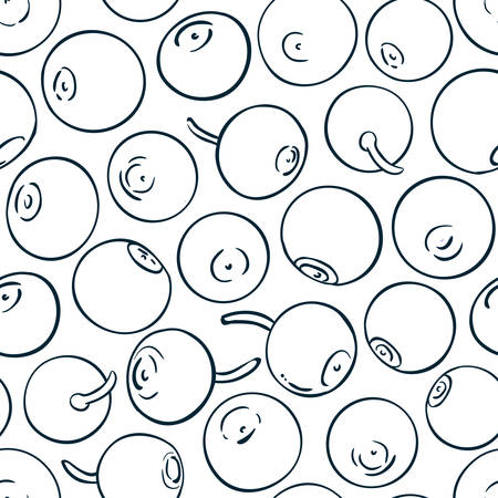 bilberry vector pattern on white backgroundのイラスト素材