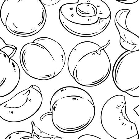peach vector pattern on white backgroundのイラスト素材