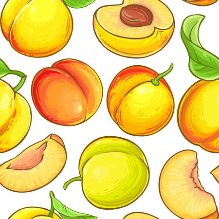 peach vector pattern on white backgroundのイラスト素材
