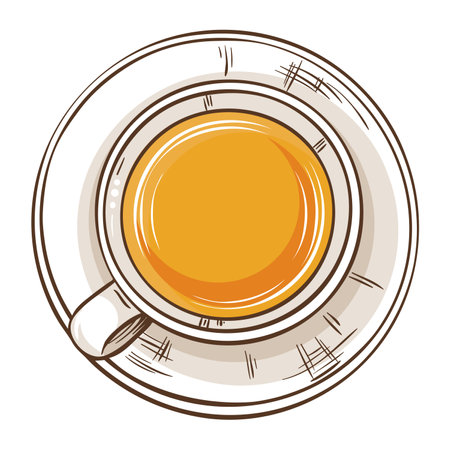 Cup of Tea Colored Vector Illustrationのイラスト素材