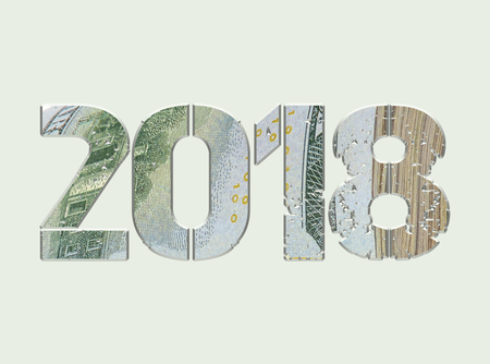 New, bringing money to the year 2018.の写真素材