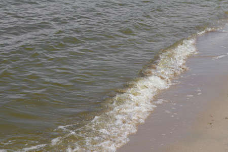 Sea waves crash on the shore. Nature.の写真素材