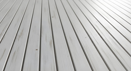 White Painted Wooden Floor Texture, Minimal Clean deck interior Design Background with Soft Light, Blog and Template Backdropの素材