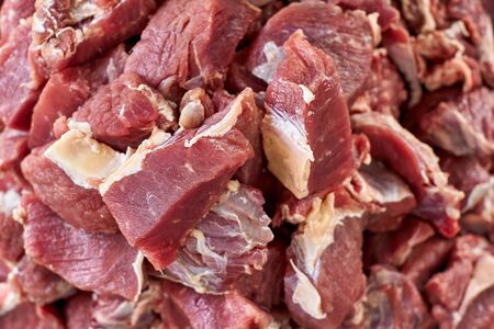 fresh slice of beef, top viewの写真素材