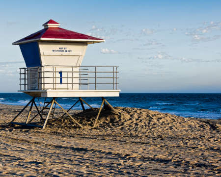 Huntington Beach Lifeguard Tower #1のeditorial素材