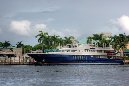 Yachts docked at Fort Lauderdale Harbor, Florida
