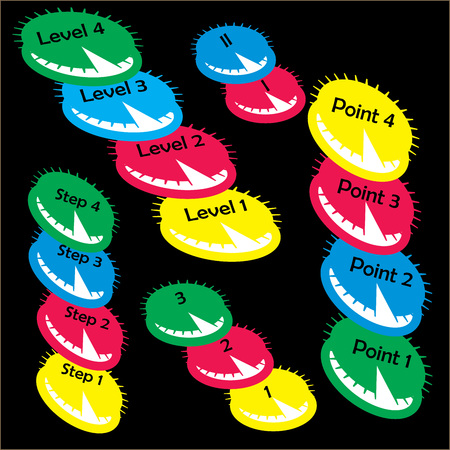 Colorful step by step info graphic.のイラスト素材