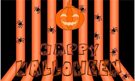 Vector Illustration of a Halloween Background.のイラスト素材