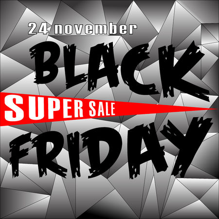 Black Friday sale background. Creative Polygonal vector illustrationのイラスト素材