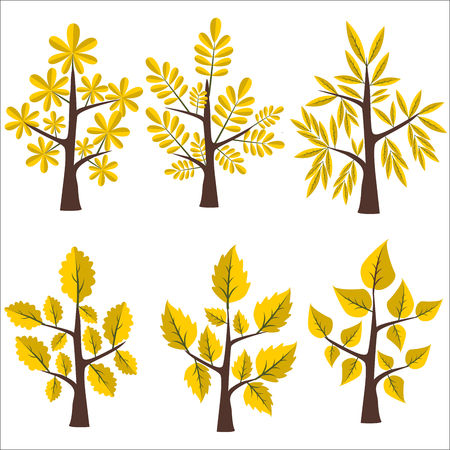 Autumn fall tree Clip Art.のイラスト素材