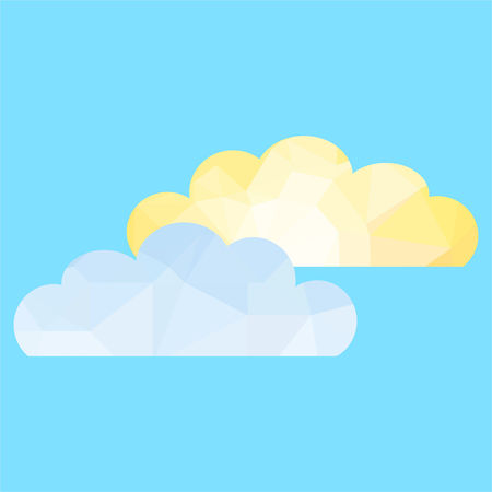 Polygonal cloud computing concept, World internet network.Vector graphic illustration.のイラスト素材