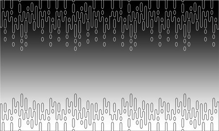Black and white background with halftone transition. Rounded lines pattern.のイラスト素材