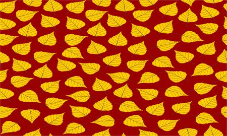 Seamless vector background with fall birch leaves. Elegant modern autumn  pattern.のイラスト素材
