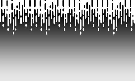 Black and white background with halftone transition. Rounded lines pattern.のイラスト素材