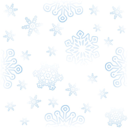 Seamless winter background with various  snowflakes. Vector graphic pattern.のイラスト素材