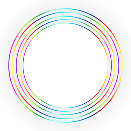 Abstract light vector background with circle of rainbow colors.のイラスト素材