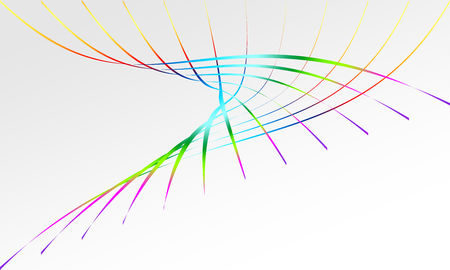 Abstract light vector background with waves of rainbow colors.のイラスト素材