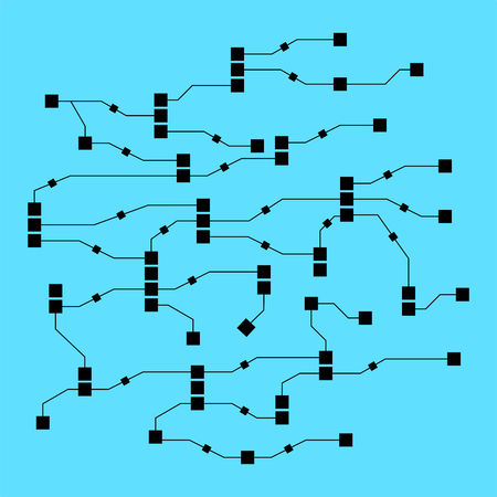 Abstract circuit networking block chain concept background.のイラスト素材