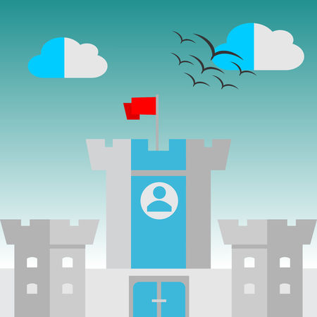 Vector image of the castle. Great for web design.のイラスト素材