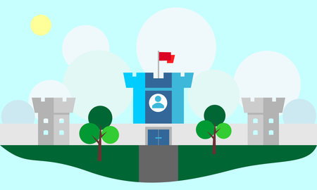 Vector image of the castle. Great for web design.