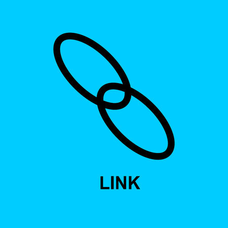 Block chain flat icon. Link symbol. Vector Illustration. Block Chain Technology Concept.のイラスト素材