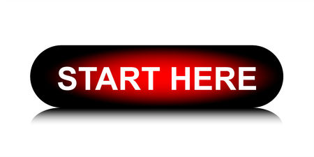 START HERE colorful long round web button. Web elements. Vector Button.のイラスト素材