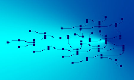 Abstract circuit networking block chain concept background.のイラスト素材