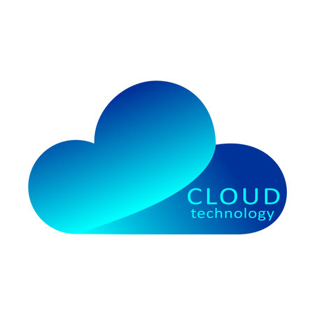 Cloud computing design. Creative technology icon.