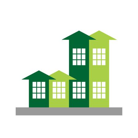Buildings exterior. Flat vector graphic illustration.のイラスト素材