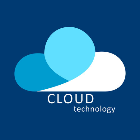 Cloud computing design. Creative technology icon.