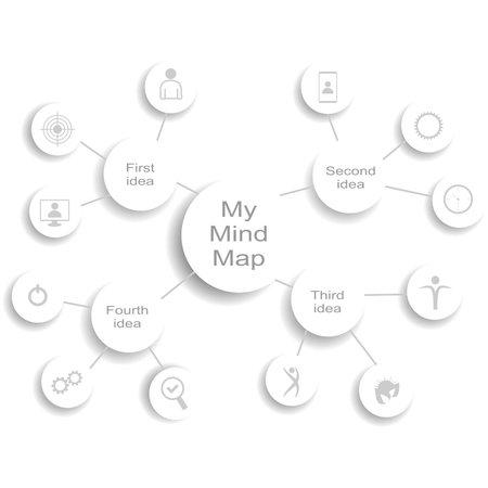 Abstract mind map infographic. Vector graphic illustration.