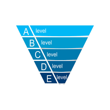 Chart design for business presentations with nine levels.のイラスト素材