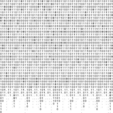 Falling binary code background. Digital technology wallpaper. Vector graphic illustration.のイラスト素材