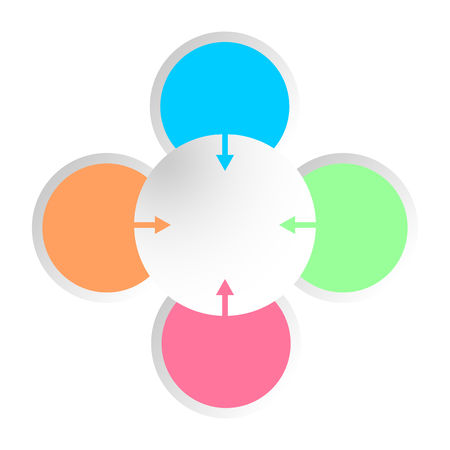 Chart design for business presentations with four steps.のイラスト素材