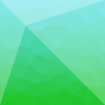 Abstract green and sky blue polygon background. Low Poly Creative template or pattern.のイラスト素材