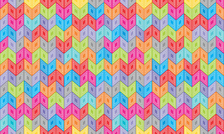 Abstract seamless background pattern with rhomboids.  Vector graphic illustration in full color.のイラスト素材