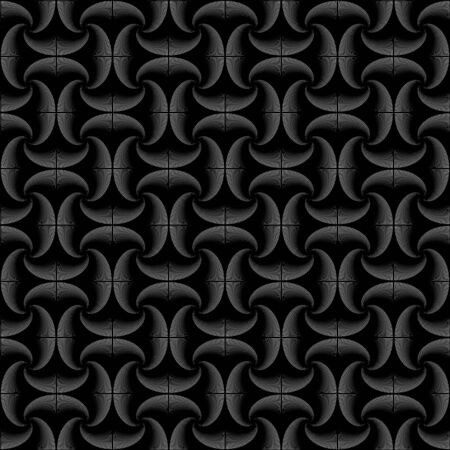 Black and white abstract seamless vector pattern. Background with futuristic wave or shape.のイラスト素材