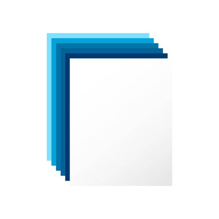 3D  blank sheet of paper with blue shadow. Vector graphic illustration  suitable for icon or banner.のイラスト素材