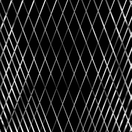 Abstract neon vector with stripes of grey colors on black background. Vector graphic illustration.のイラスト素材