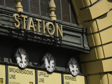 Train station in Melbourne Australia.の写真素材
