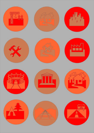 Construction theme is all about building のイラスト素材