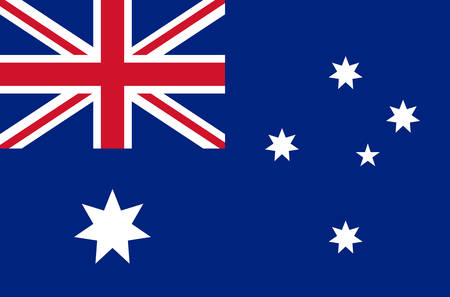australia national flag real colors Vector illustration.のイラスト素材