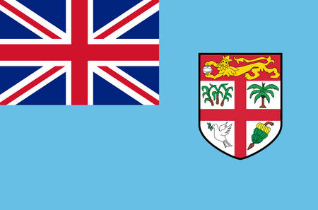 Fijian national flag. Official flag of Fiji island accurate colors, true colorのイラスト素材