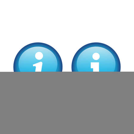 Info glossy vector button set. Blue information or help icon.のイラスト素材