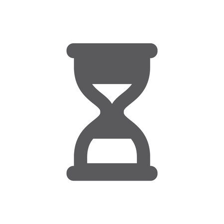 Hourglass simple black vector icon. Sand clock glyph symbol.