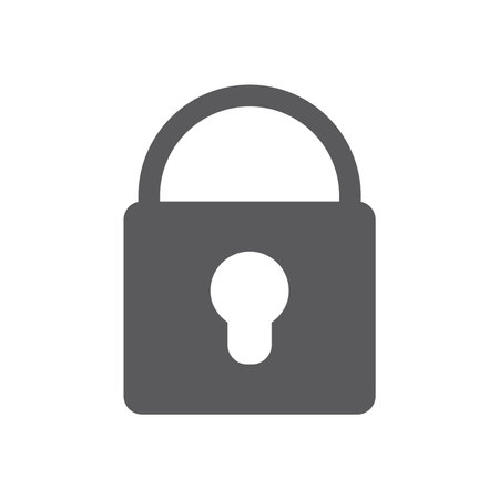 Padlock simple vector icon. Web safety and secure connection filled symbol.のイラスト素材