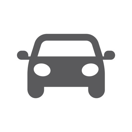 Car black vector icon. Simple filled symbol.のイラスト素材